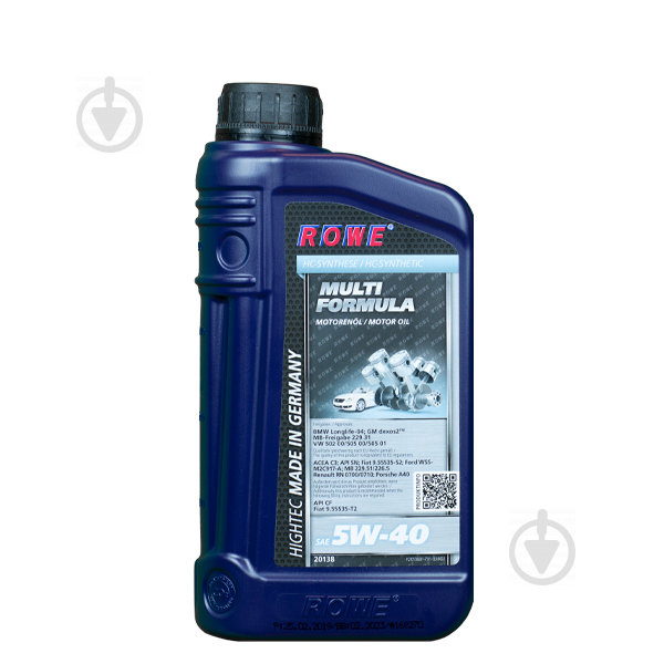 Моторне мастило ROWE Multi Formula 5W-40 1 л (20138-0010-03) - фото 1