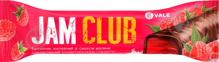 Батончик Vale желейний зі смаком малини 50 г (Jam Club) - фото 1