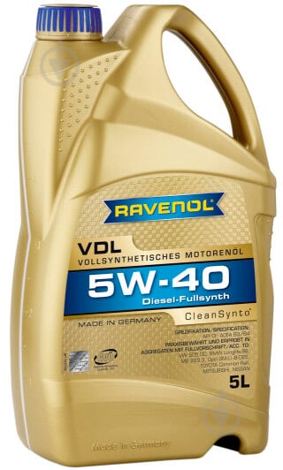 Моторное масло RAVENOL VDL 5W-40 5 л (RAV VDL SAE 5W40 5L) - фото 1