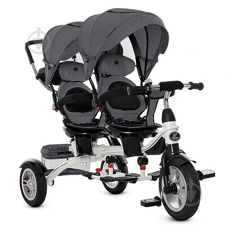 Велосипед-коляска Turbotrike Turbotrike MT 1004DUOS сірий MT 1004DUOS-2 - фото 1 Велосипед-коляска Turbotrike Turbotrike MT 1004DUOS сірий MT 1004DUOS-2 - фото 1