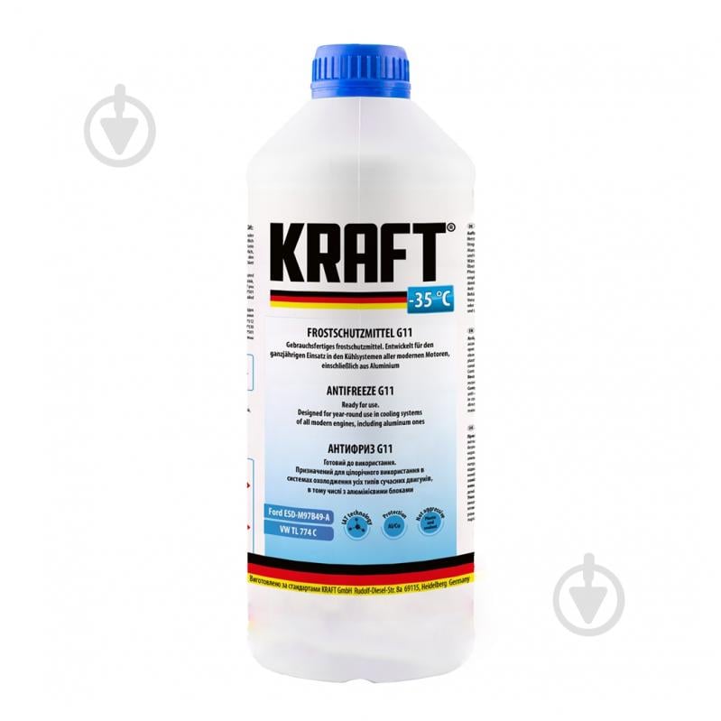 Антифриз Kraft G11 -35° 1,5 л синий - фото 1