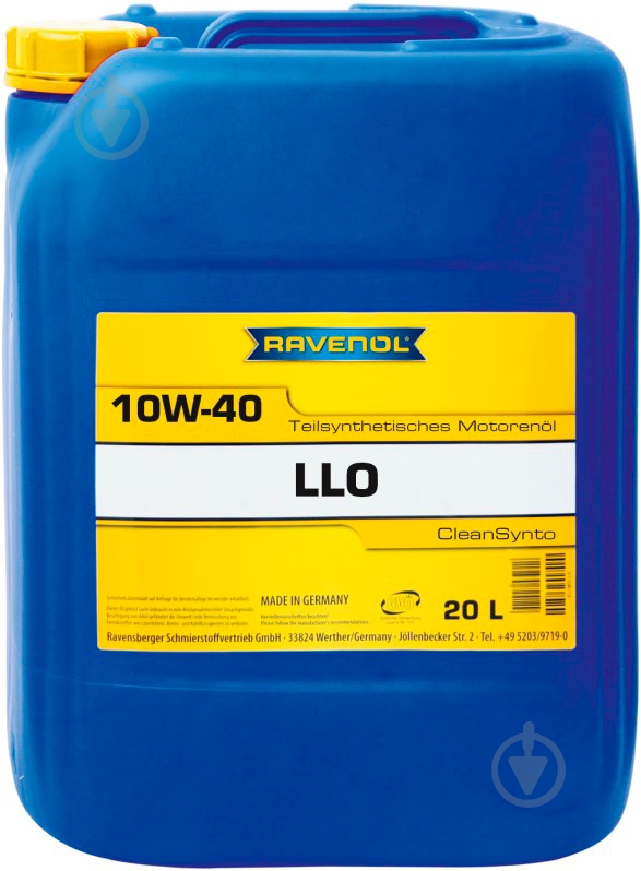 ᐉ Моторное масло RAVENOL RAV LLO 10W-40 20 л (RAV LLO SAE 10W40 20L ...