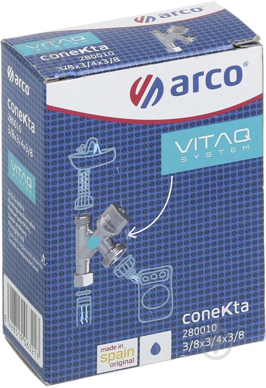 Кран Arco Conekta 280010 3/8 х 3/4 х 3/8 - фото 3