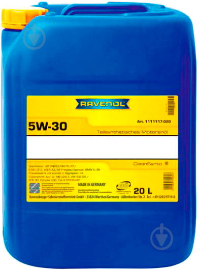 Моторне мастило RAVENOL RAV HDS 5W-30 20 л (RAV HDS SAE 5W30 20L) - фото 1