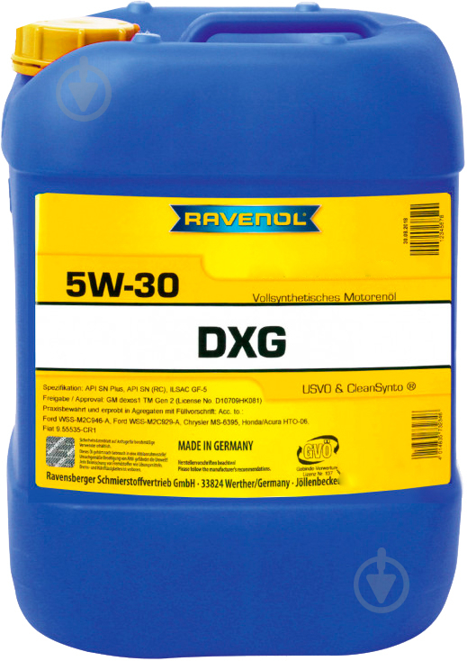 Моторне мастило RAVENOL RAV DXG 5W-30 20 л (RAV DXG SAE 5W30 20L) - фото 1