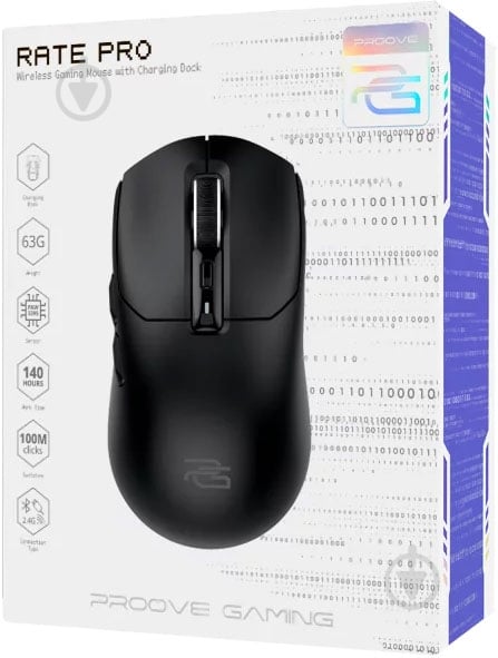 Мышка беспроводная Proove Gaming Rate Pro with Charging Dock black (WMRPCD022001) - фото 8 Мышка беспроводная Proove Gaming Rate Pro with Charging Dock black (WMRPCD022001) - фото 8