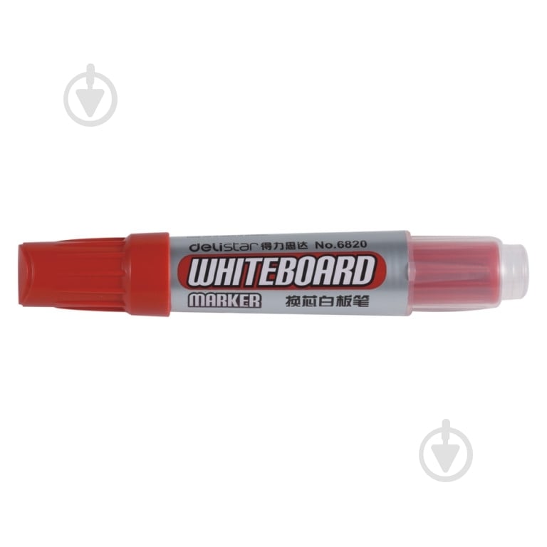 Маркер для білої дошки Deli 2 мм наливний зi змiнним картриджем червоний 6820 - фото 1 Маркер для білої дошки Deli 2 мм наливний зi змiнним картриджем червоний 6820 - фото 1