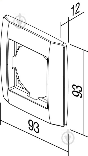 Рамка одномісна TEM Logiq універсальна білий OQ10PW-U - фото 2