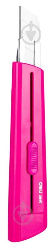 Ніж канцелярський Deli 18 мм рожевий E2040 - фото 1