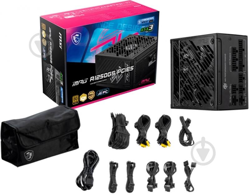 Блок живлення MSI MPG A1250GS PCIE5 1250 Вт - фото 5