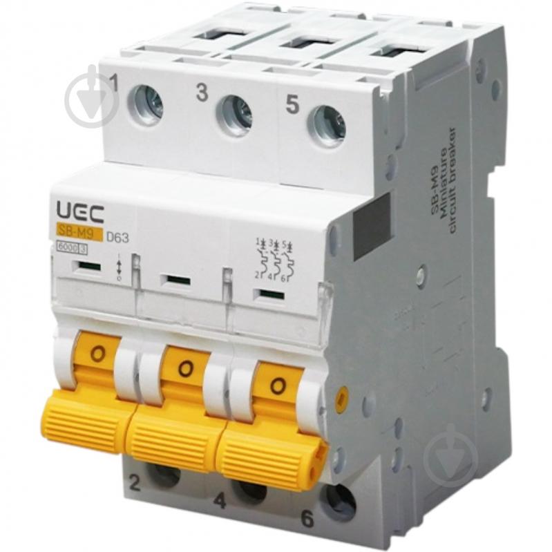 Автоматический выключатель UEC SB-M9 3P 32A D 6kA MCB60-3-032-D - фото 1