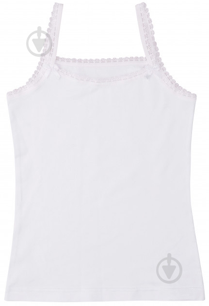 Майка детская для девочекдетские Bibo 33073 р.140 белый - фото 1 Майка детская для девочекдетские Bibo 33073 р.140 белый - фото 1