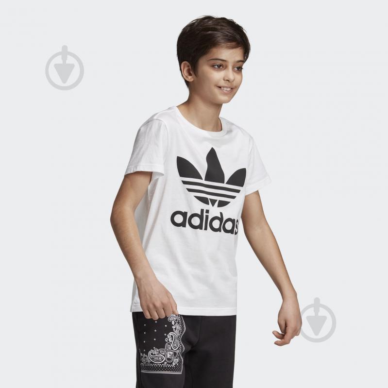 Футболка Adidas TREFOIL TEE DV2904 белый - фото 4