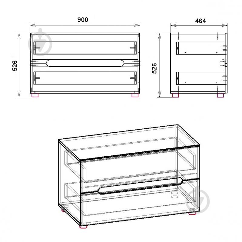 Тумба под ТВ Компанит МС ТВ-4 венге - фото 2
