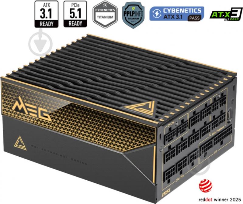 Блок питания MSI MEG AI1600T PCIE5 1600 Вт - фото 6 Блок питания MSI MEG AI1600T PCIE5 1600 Вт - фото 6