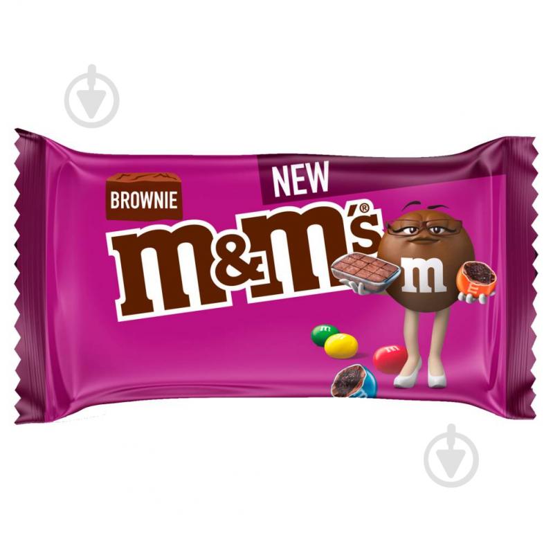 Драже жувальні M&M's Brownie з молочним шоколадом 36 г - фото 1