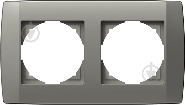 Рамка двомісна TEM Logiq універсальна титан OQ20TI-U - фото 2 Рамка двомісна TEM Logiq універсальна титан OQ20TI-U - фото 2