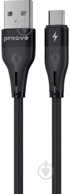 Кабель Proove Soft Silicone Micro USB 2.4A 1 м черный (CCSO20001301) - фото 1
