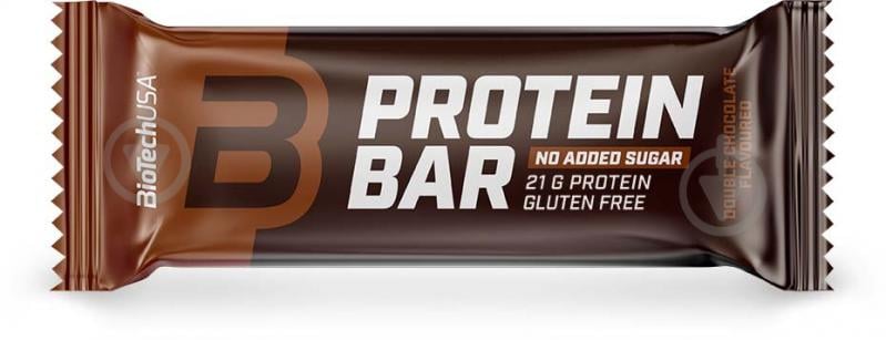 Батончик BioTechUSA Protein Bar Двойной шоколад 70 г - фото 1