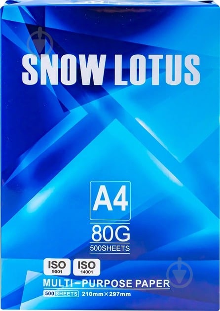 Бумага офисная SNOW LOTUS A4 80 г/м белый 500 листов - фото 2