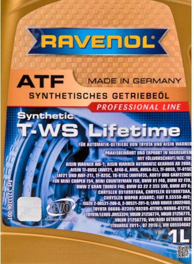 Мастило трансмісійне RAVENOL T-WS Lifetime ATF 1 л (RAV ATF T-WS LIFETIME 1L) - фото 2