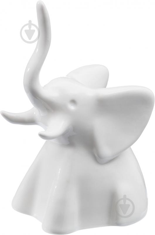 Подставка для украшений слон белый - фото 2