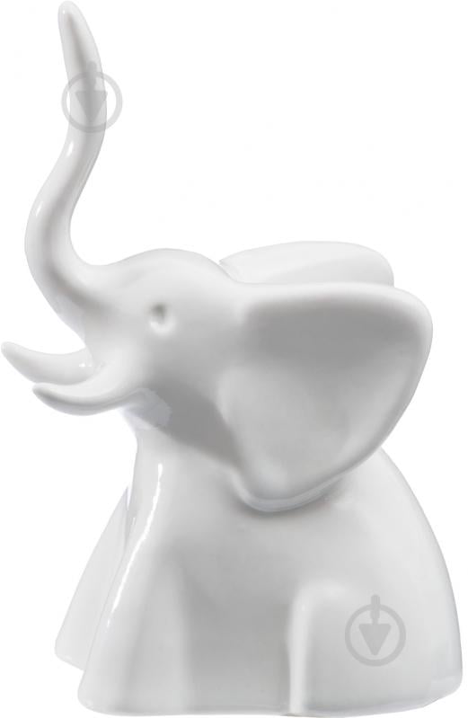 Подставка для украшений слон белый - фото 1
