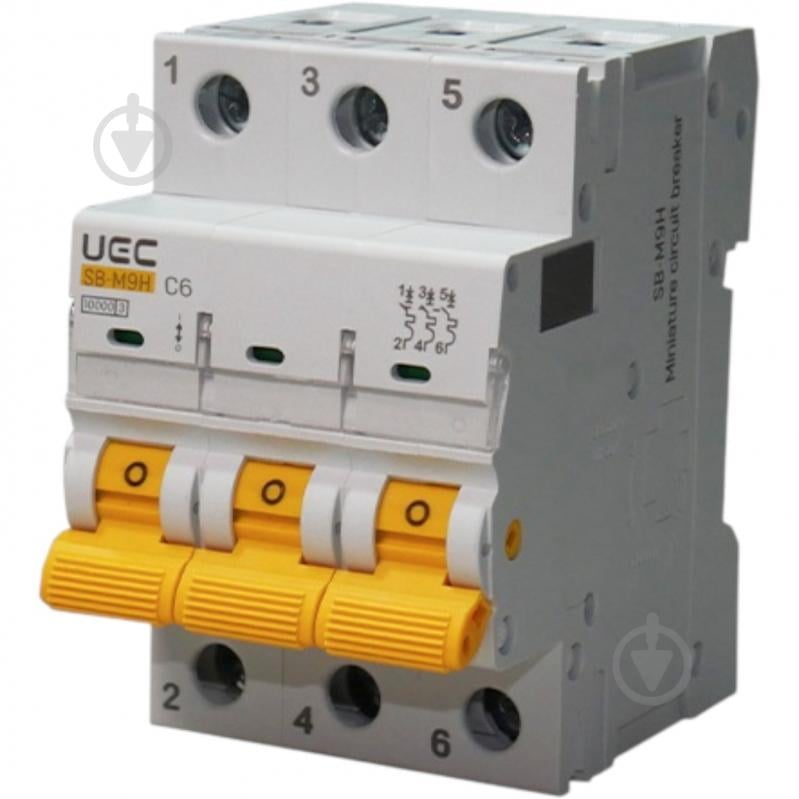 Автоматический выключатель UEC SB-M9H 3P 32A C 10кA MCB100-3-032-C - фото 1