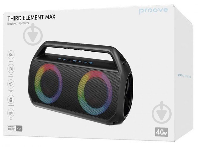 Портативная колонка Proove Third Element Max 2.0 black (PSTE40000001) - фото 2