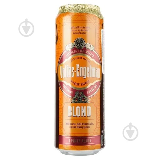 Пиво Volfas Engelman Blond светлое, 4.5% 0,568 л - фото 1 Пиво Volfas Engelman Blond светлое, 4.5% 0,568 л - фото 1