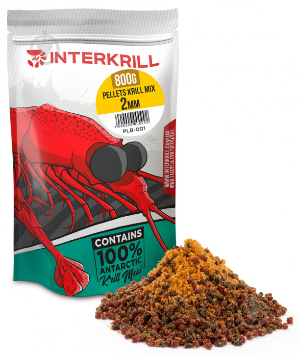 Пеллетс INTERKRILL 800 г криль KRILL MIX 2mm - фото 1