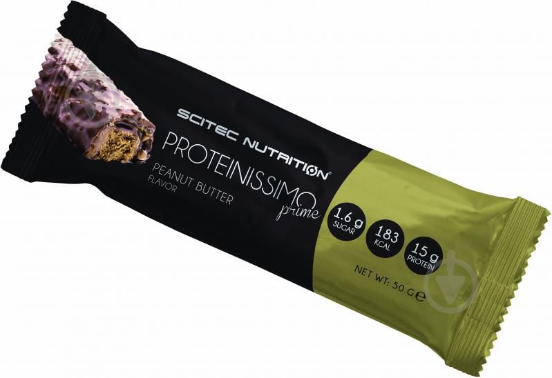 Батончик Scitec Nutrition Proteinissimo Prime Арахисовое масло 50 г - фото 1