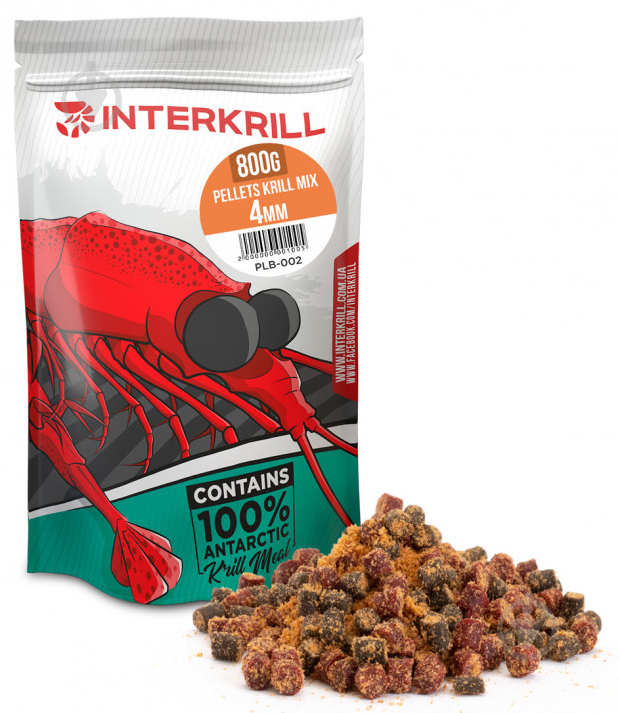 Пеллетс INTERKRILL 800 г криль KRILL MIX 4mm - фото 1