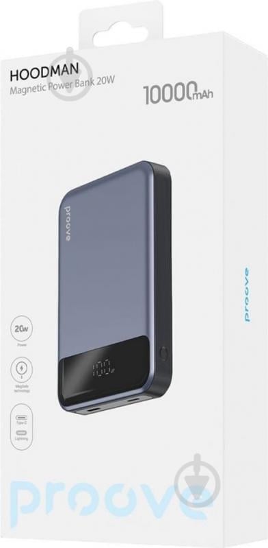Повербанк Proove Hoodman Magnetic 20W 10000 mAh black (PBH120010001) - фото 3