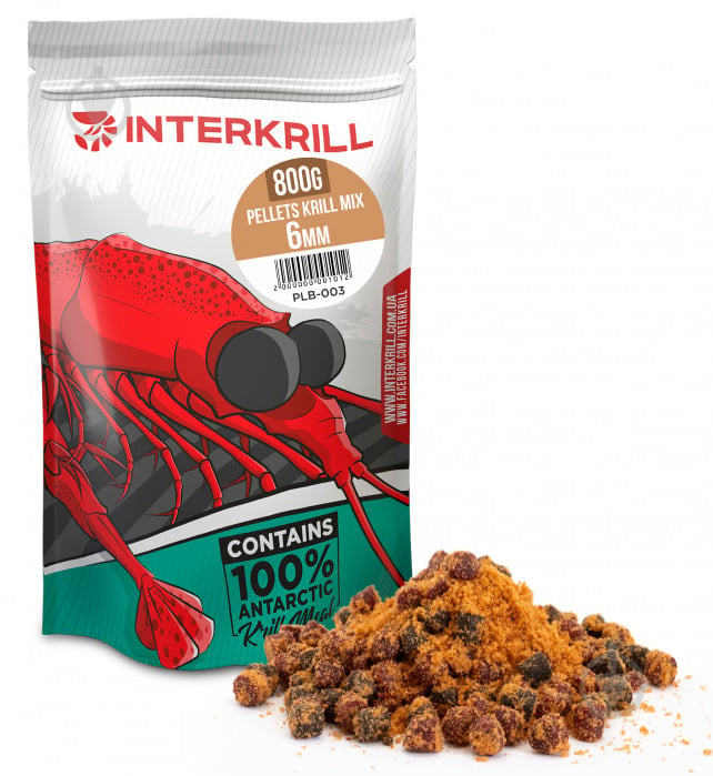 Пеллетс INTERKRILL 800 г криль KRILL MIX 6mm - фото 1