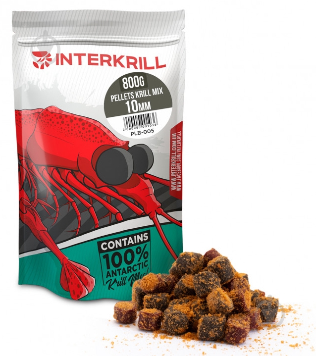 Пеллетс INTERKRILL 800 г кріль KRILL MIX 10mm - фото 1