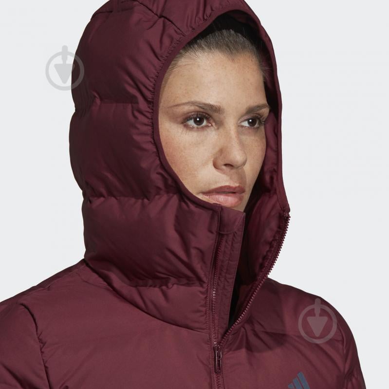 Пуховик жіночі зимові Adidas W Helionic Ho J DZ1495 р.XS бордовий - фото 5