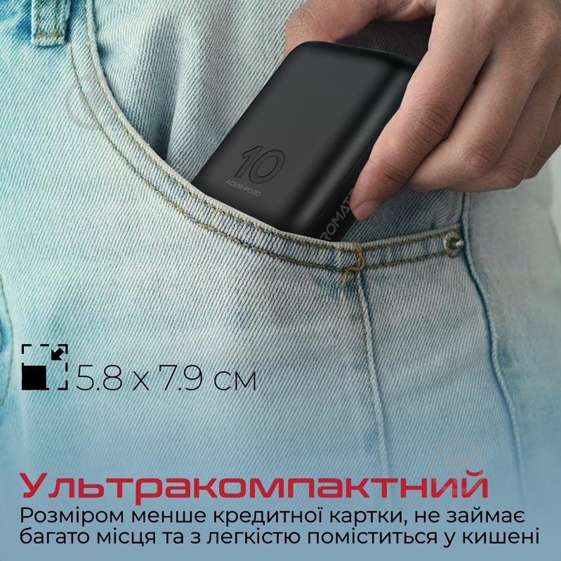 Повербанк Promate 10000 mAh (acme-pd20.black) - фото 5