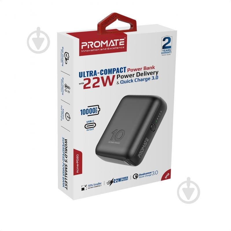 Повербанк Promate 10000 mAh (acme-pd20.black) - фото 7