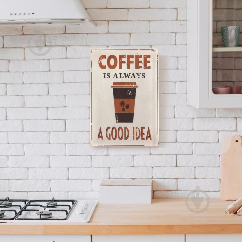 Постер дерев'яний "Coffee is always a good idea" А4 28.5х20 см Wood Posters - фото 5