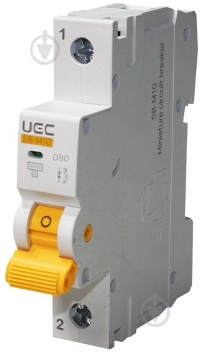 Автоматический выключатель UEC SB-M10 1P 80A D 10кA MCB150-1-080-D - фото 1