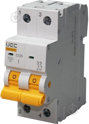 Автоматический выключатель UEC SB-M10 2P 125A C 10кA MCB150-2-125-C - фото 1