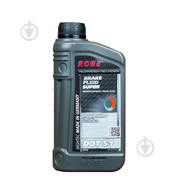 Гальмівна рідина ROWE ROWE HIGHTEC Brake Fluid Super DOT 5.1 DOT-5.1 1 л (25104-0010-03) - фото 1