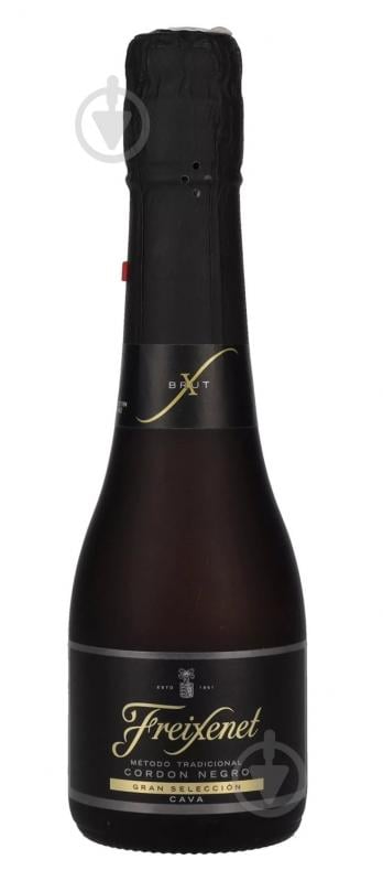 Вино игристое FREIXENET Cordon Negro Cava белое брют 0,2 л - фото 1