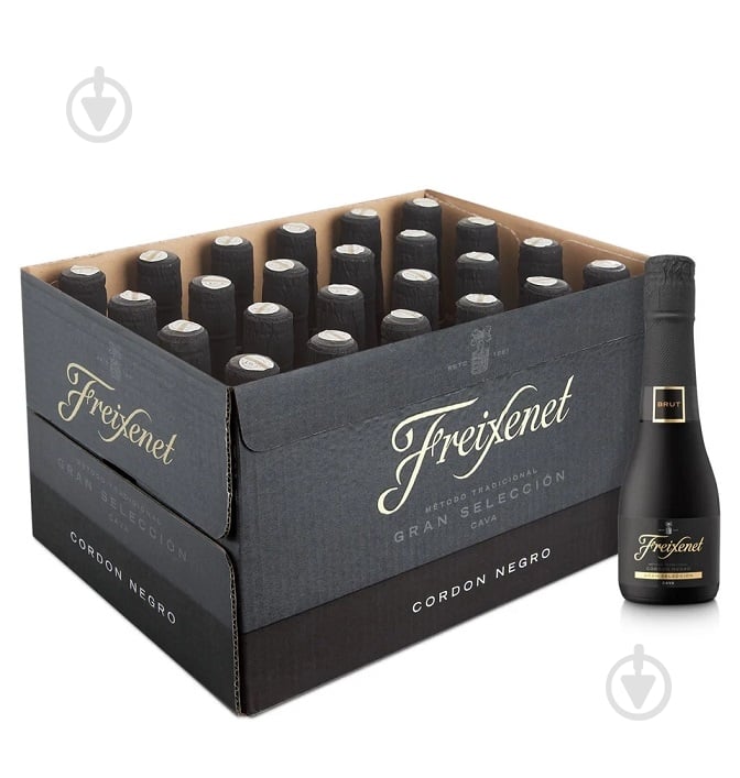 Вино игристое FREIXENET Cordon Negro Cava белое брют 0,2 л - фото 4