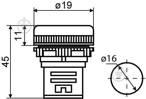 Арматура сигнальна Аско-Укрем AD16-16DS 24V АC/DC A0140030039 - фото 4