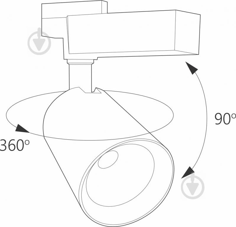 Трековый прожектор LightMaster LED 30 Вт 4000 К белый AL531 - фото 6