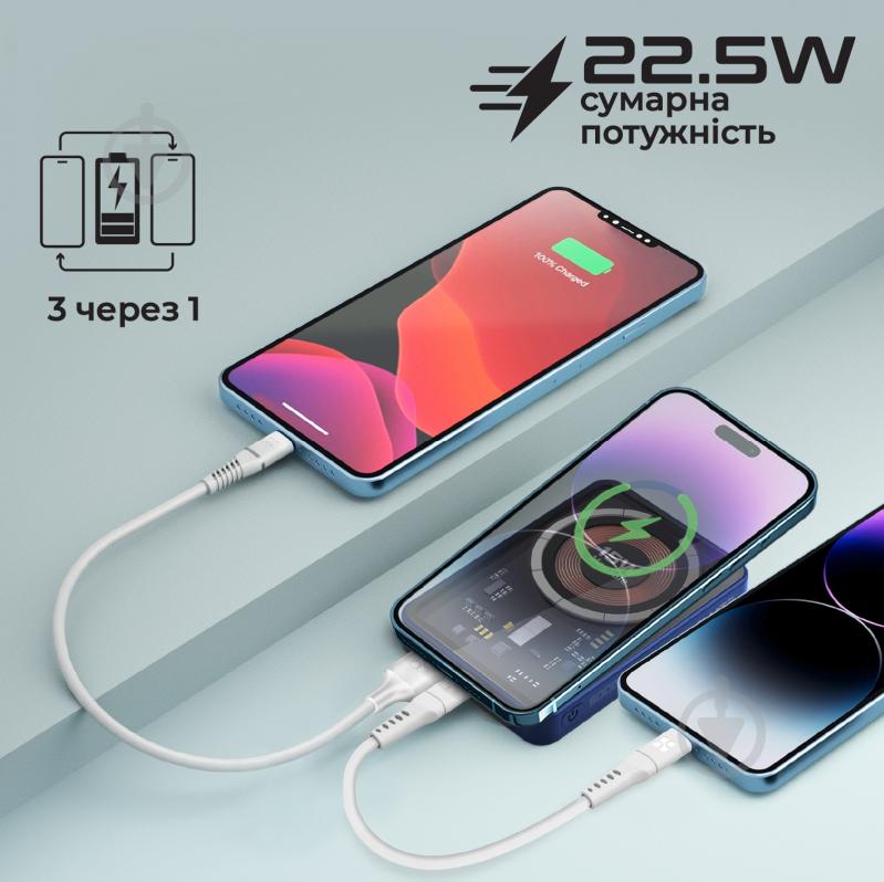 Повербанк Promate 10000 mAh (transpack-10.blue) - фото 3 Повербанк Promate 10000 mAh (transpack-10.blue) - фото 3