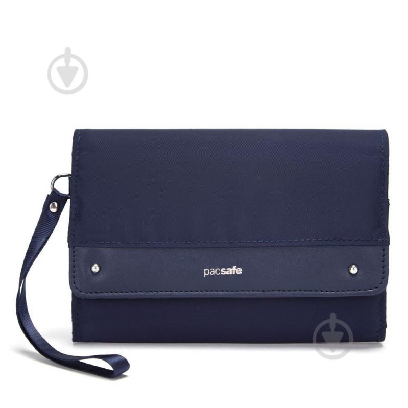 Кошелек-клатч Pacsafe RFIDsafe clutch wallet темно-синий - фото 1