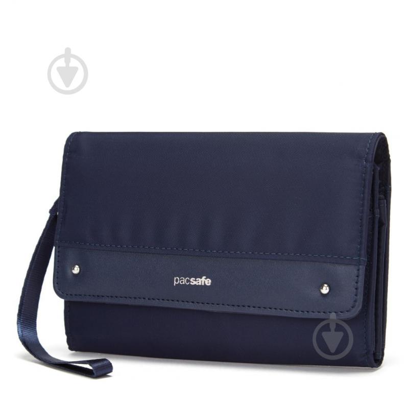 Кошелек-клатч Pacsafe RFIDsafe clutch wallet темно-синий - фото 3